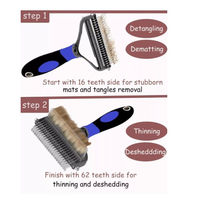 🪮 Cepillo Deslanador 2 en 1 Pet Grooming Tool Professional🐶🐱