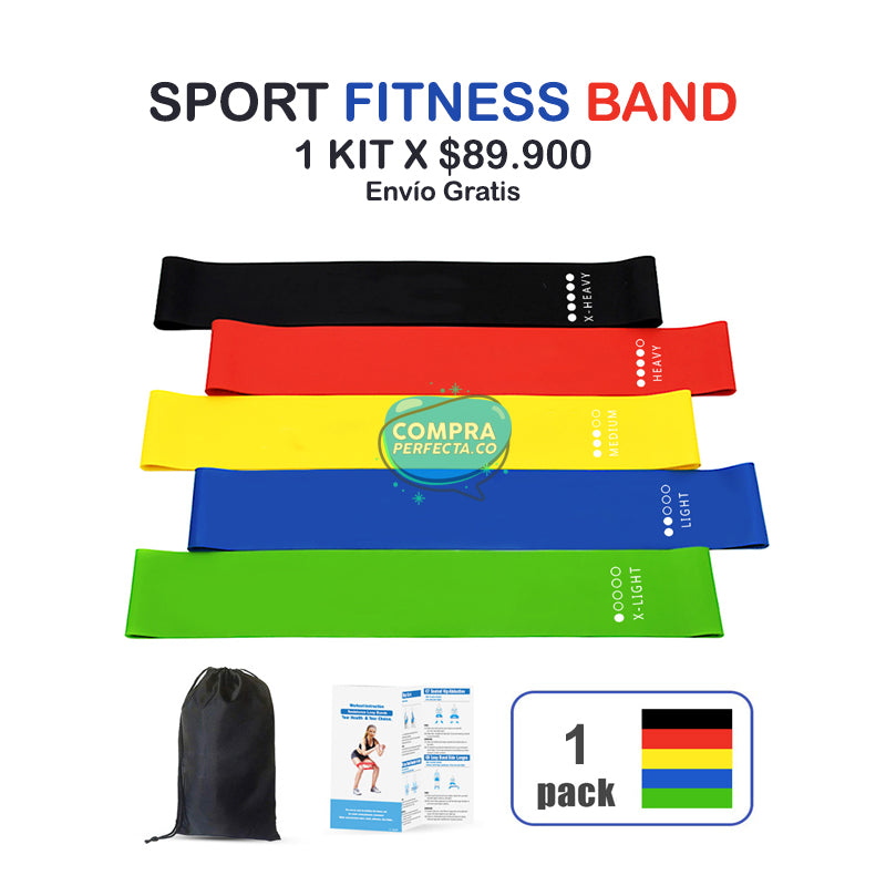 Sport Fitness Band  -Bandas De Resistencia Set X5-